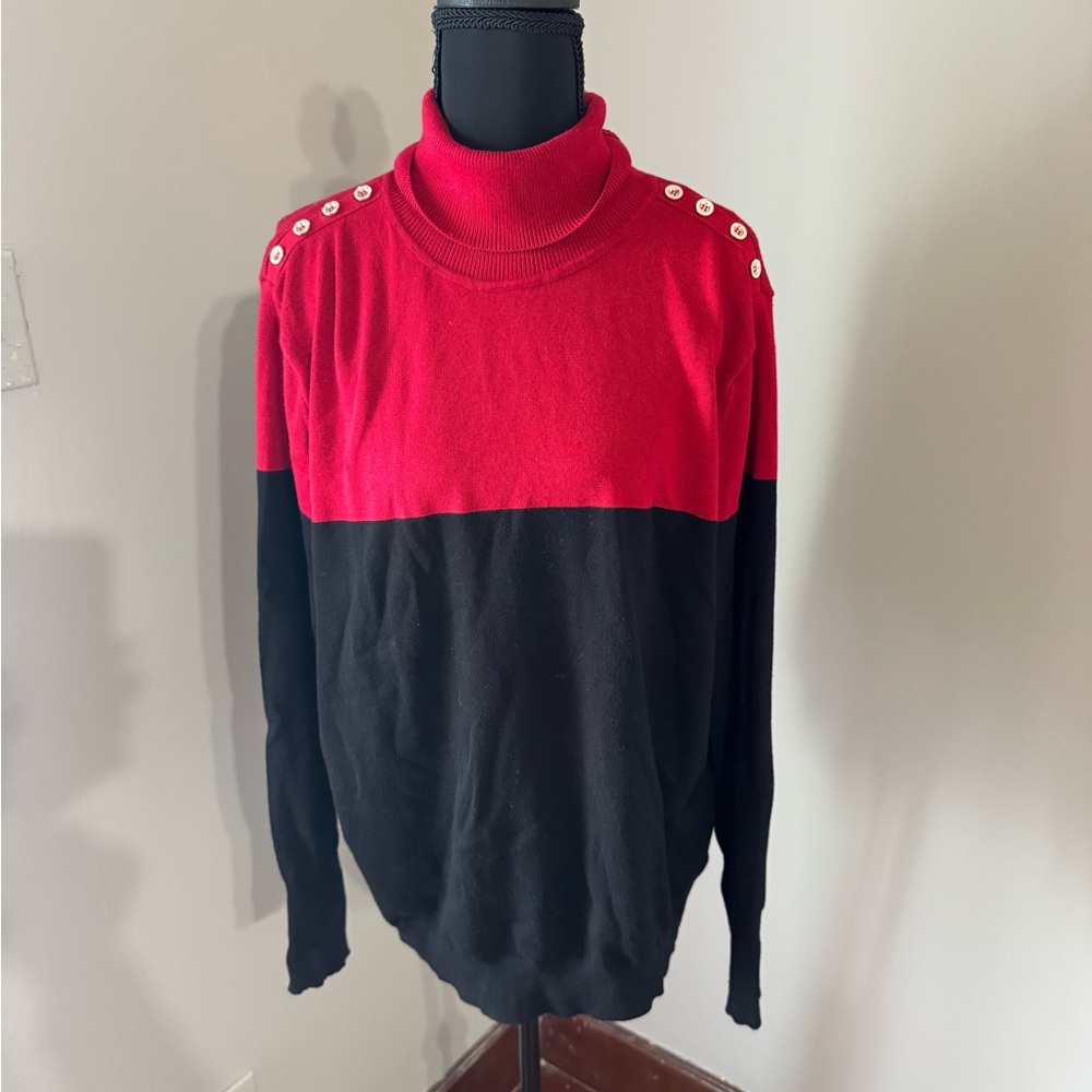 NWT Josepha Red and Black Women's Sweater
